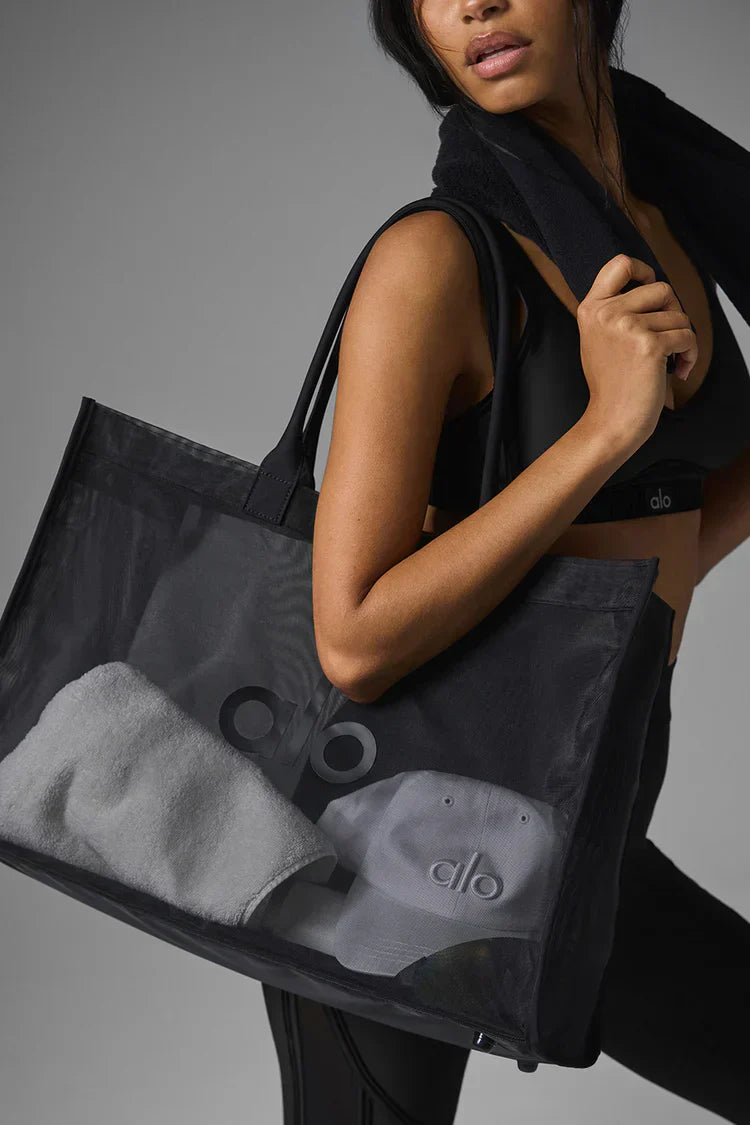 Transparante Tote Bag Zwart