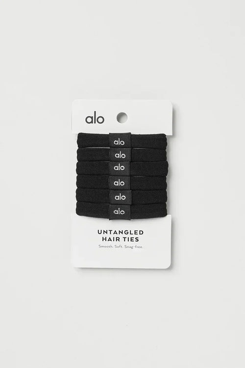 Ontwarde haarelastiekjes 6-pack zwart