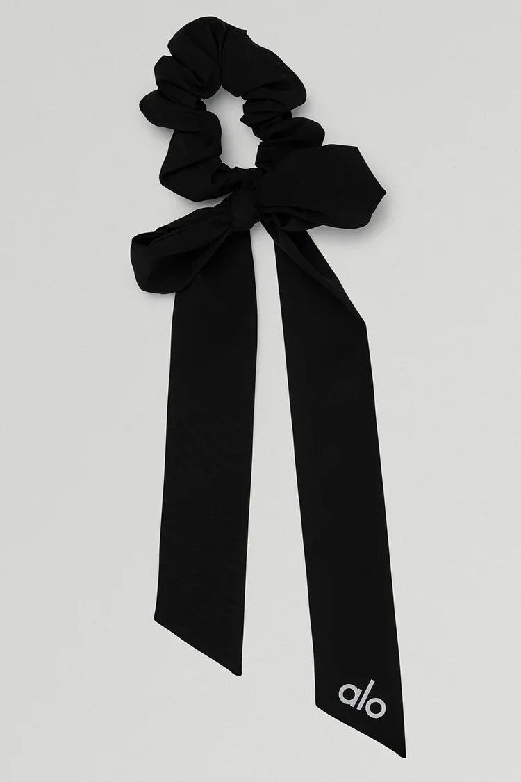 Love Knots Tie Scrunchie - Zwart