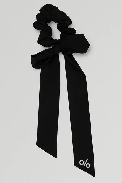 Love Knots Tie Scrunchie - Zwart