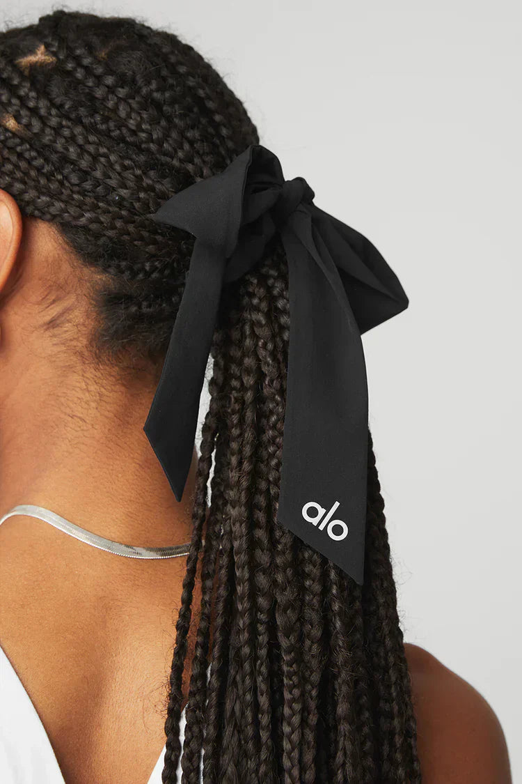 Love Knots Tie Scrunchie - Zwart