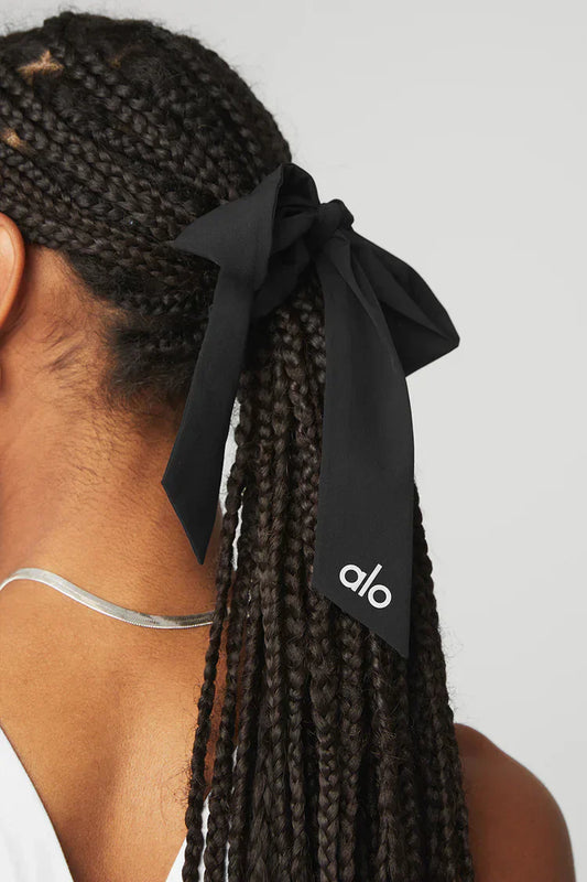 Love Knots Tie Scrunchie - Zwart