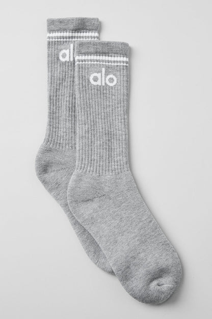 Unisex Throwback Sok Grijs/Wit