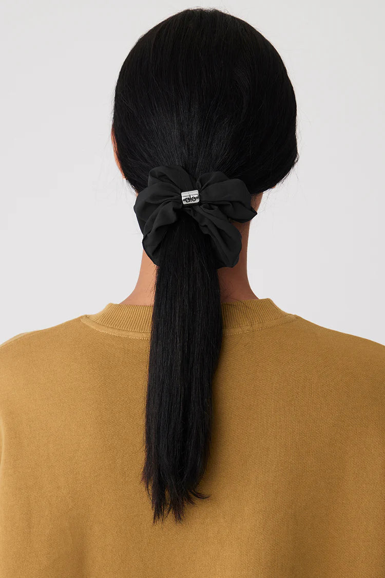 Bead It Oversized Scrunchie Zwart