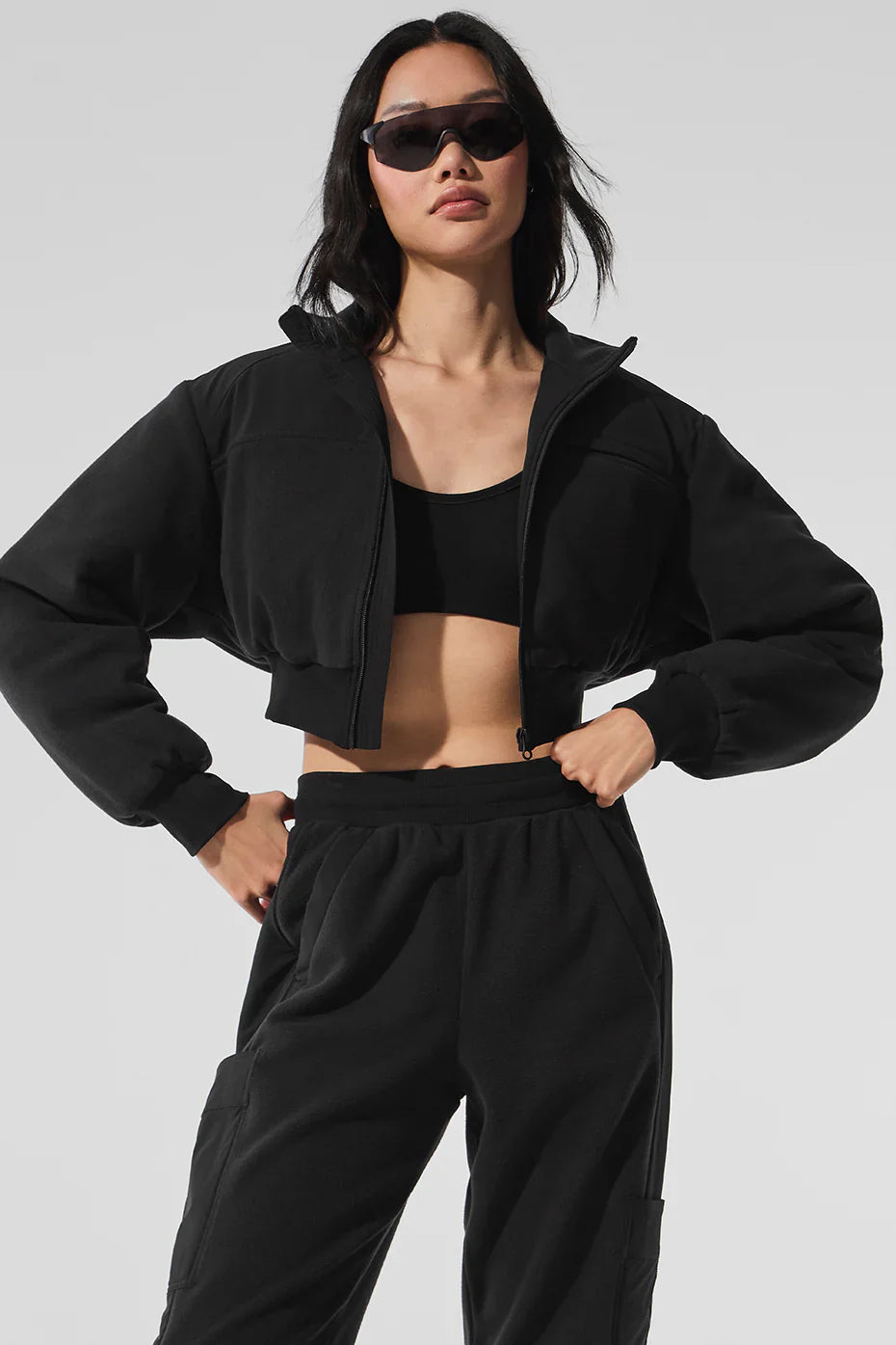 Polar Fleece Cropped Wintry Mix Jacket